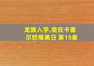 龙族入学,我在卡塞尔怒爆黑日 第15章